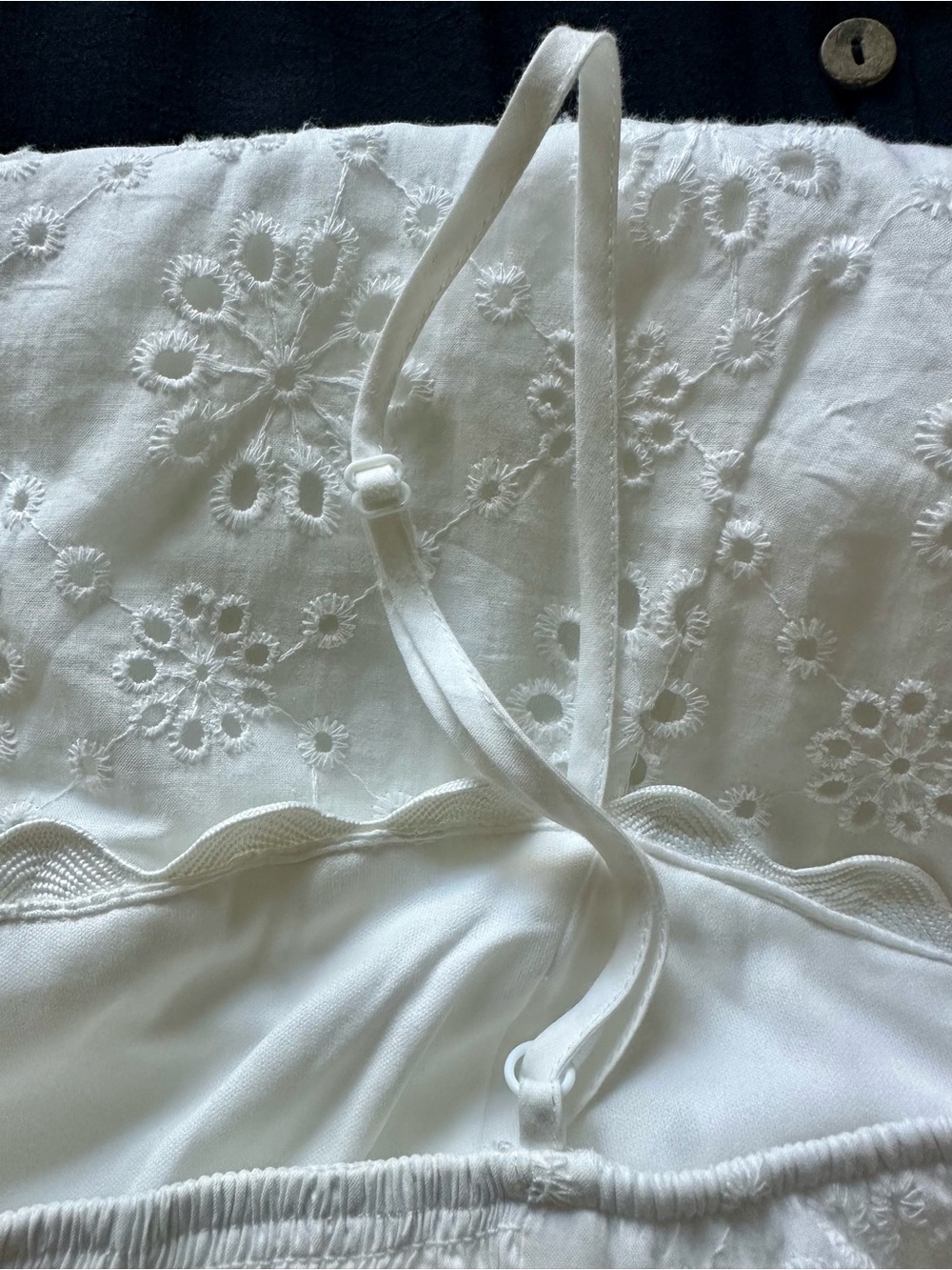NWT Francesca's Collections Roxanne Ric Rac Eyelet Mini Dress - Picture 11 of 11